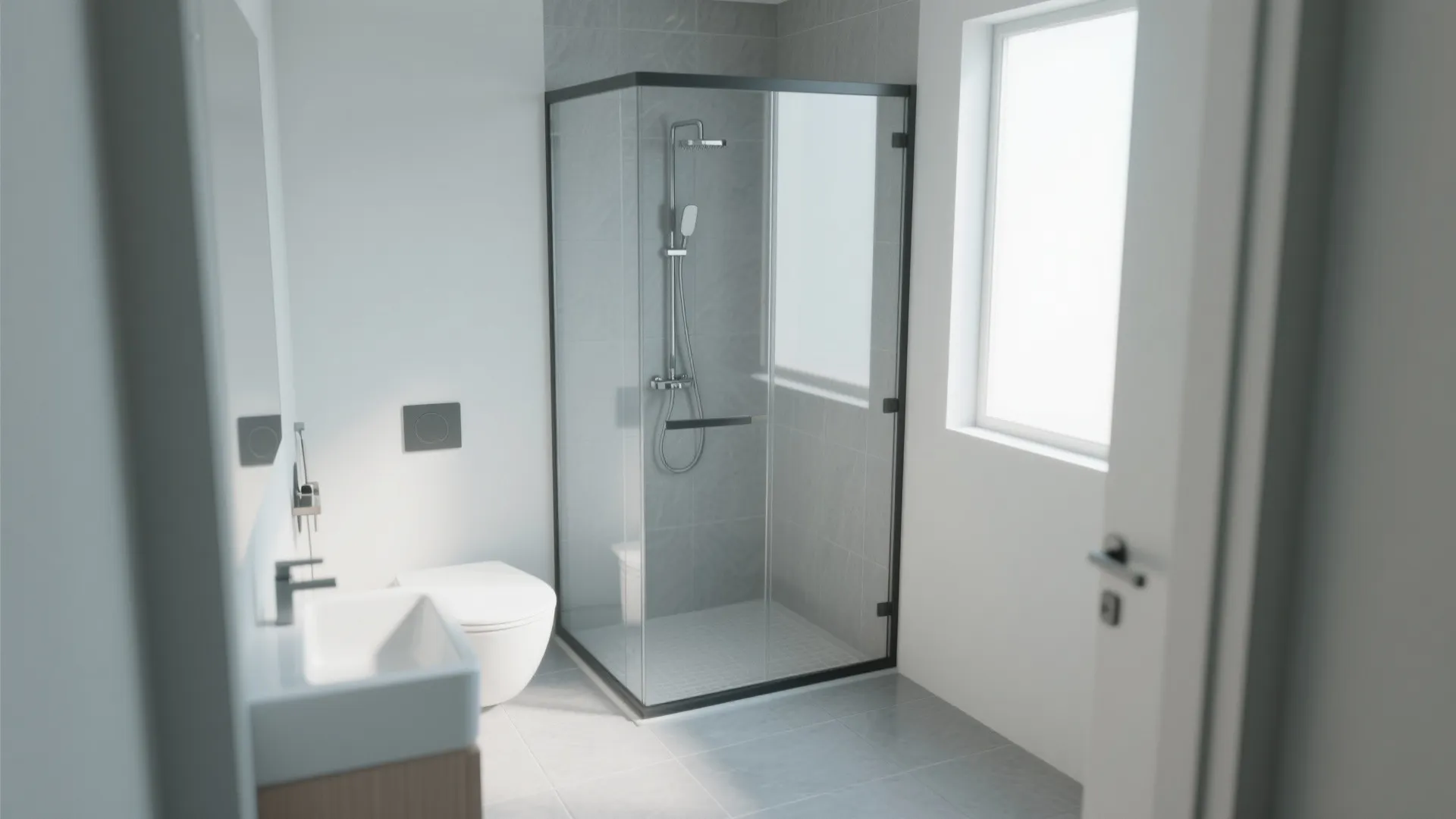 8. Partial Glass Divider for Shower