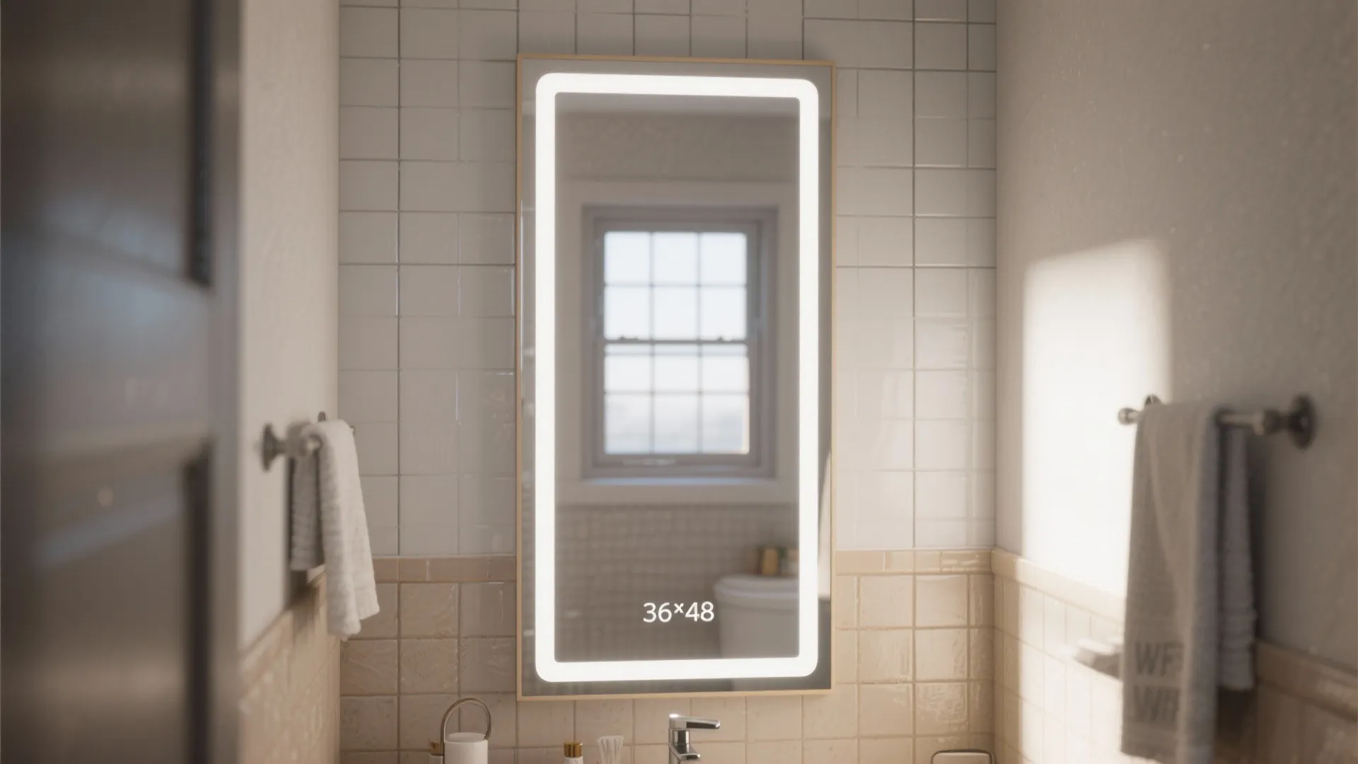 5. Use as a partial wall mirror to enlarge space