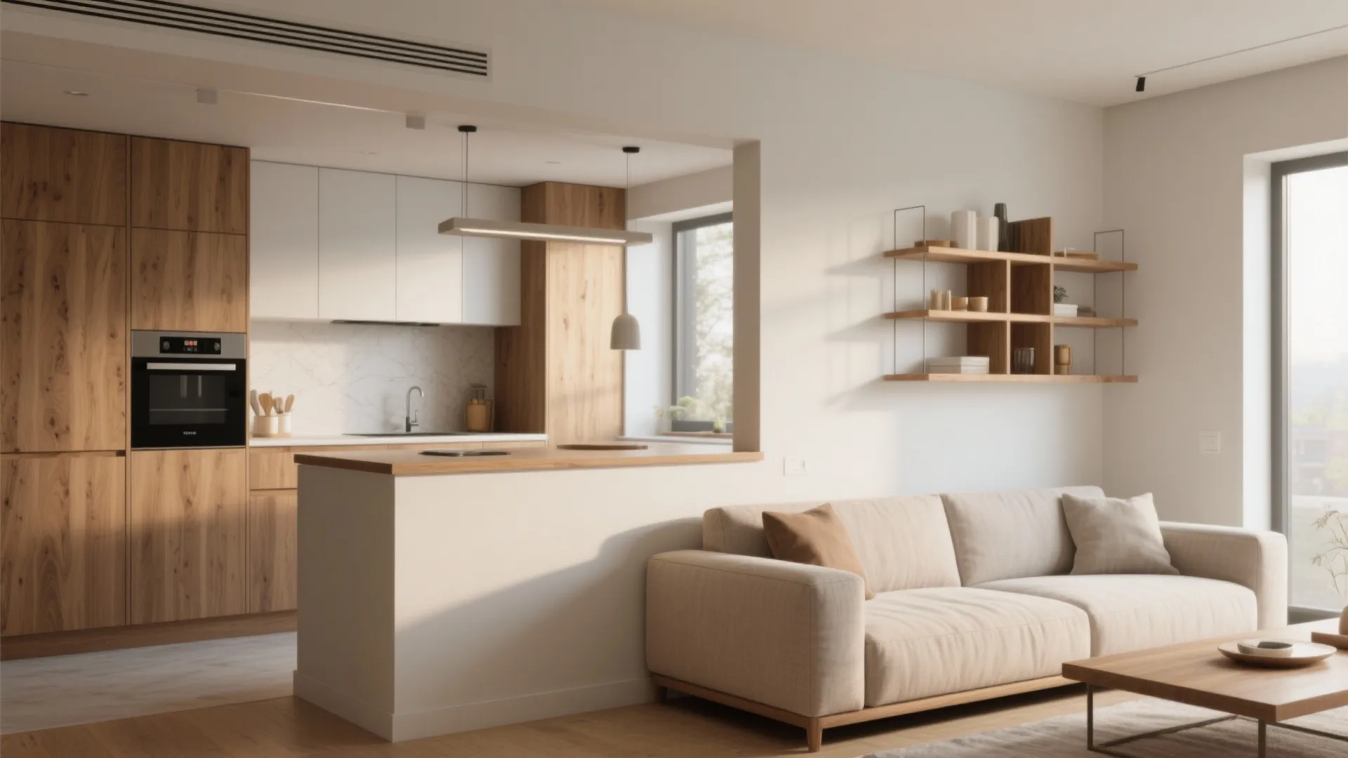 1. Open Up Sightlines with a Partial Wall