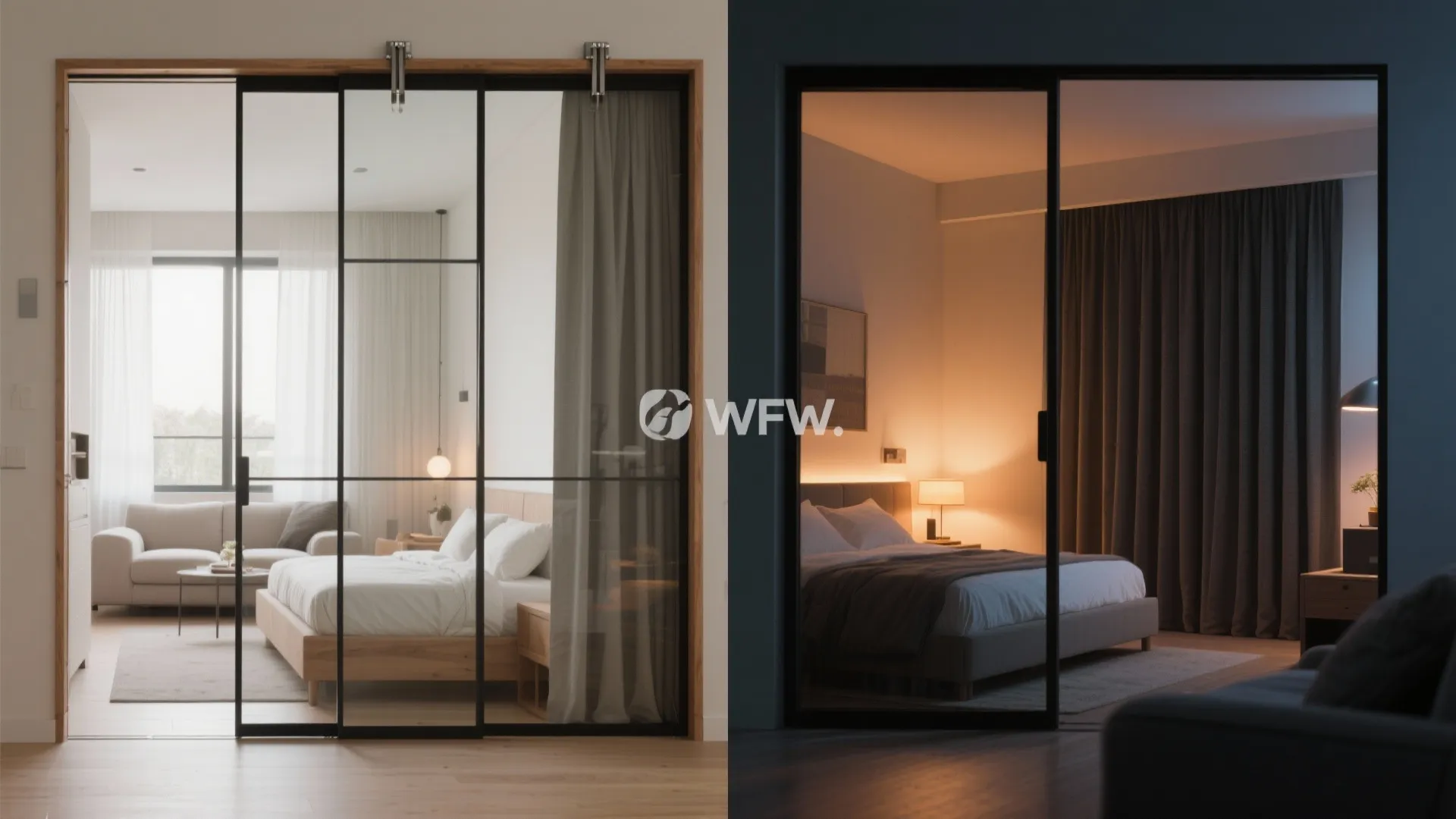 Sliding Glass Partition to Flex Your Second Bedroom