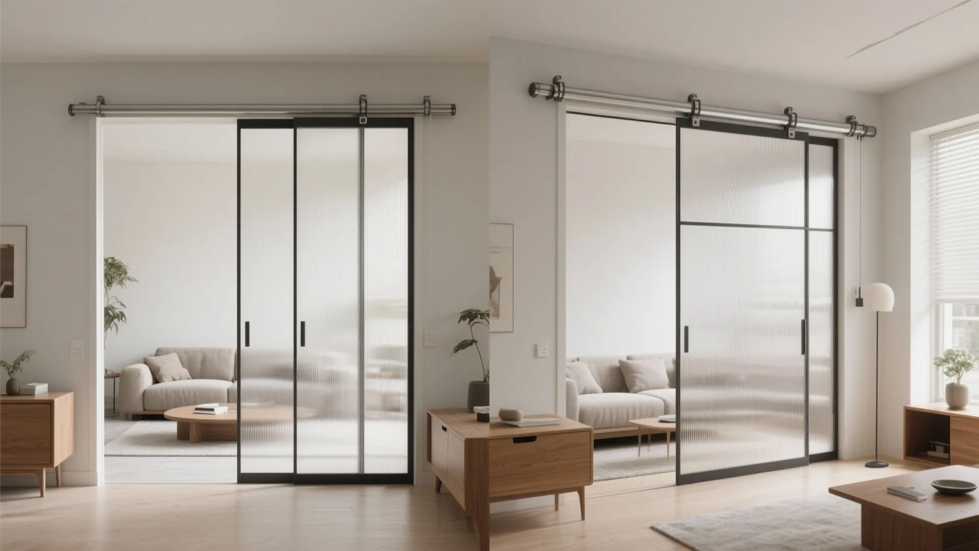 Sliding partitions and multi-functional furniture