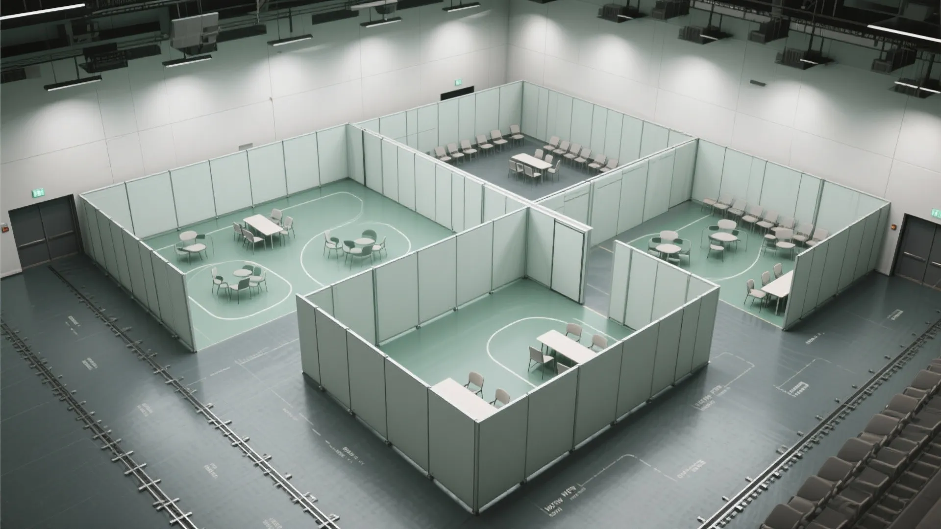 Flexible zoning with movable partitions