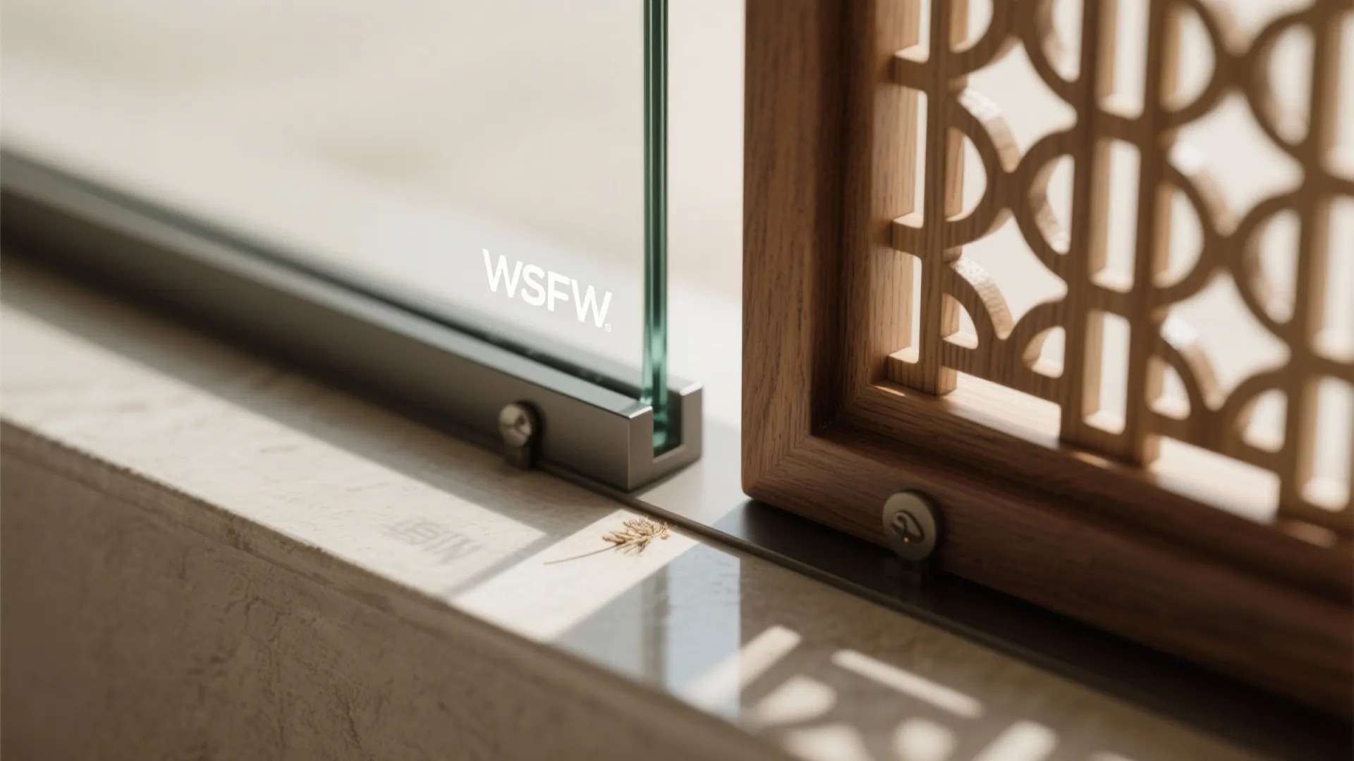 “Jali and glass” partitions for a quiet corner