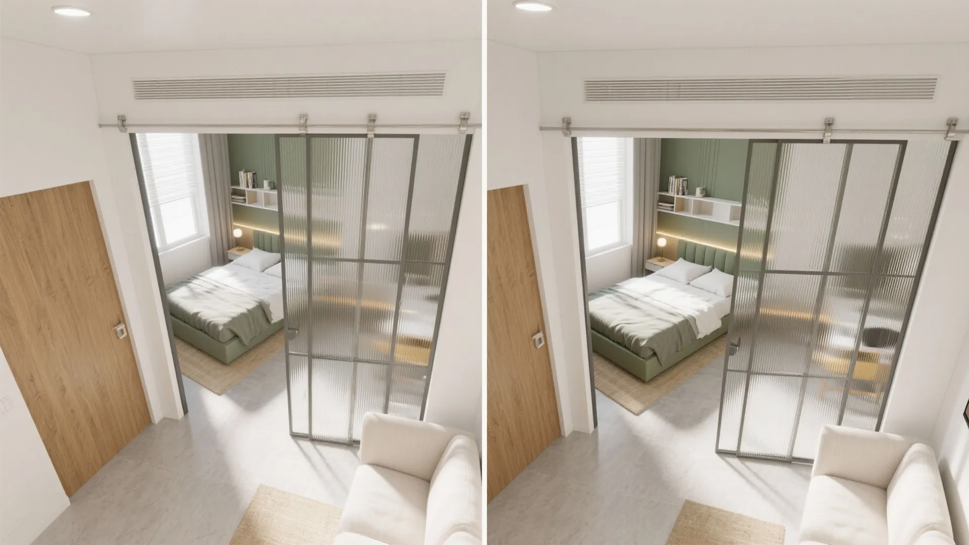 Sliding doors and flexible partitions