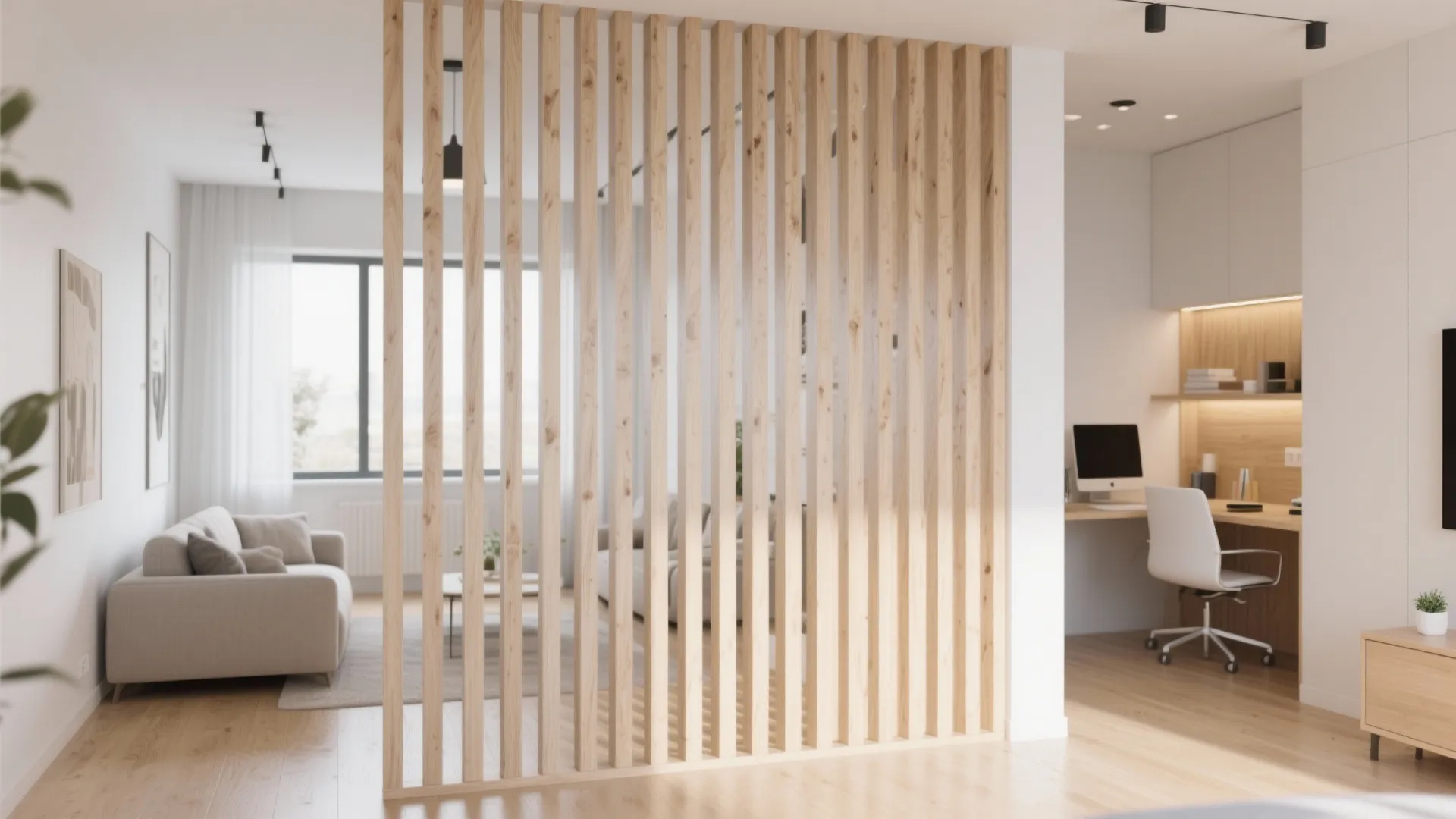 6. Floor-to-Ceiling Partition Slats