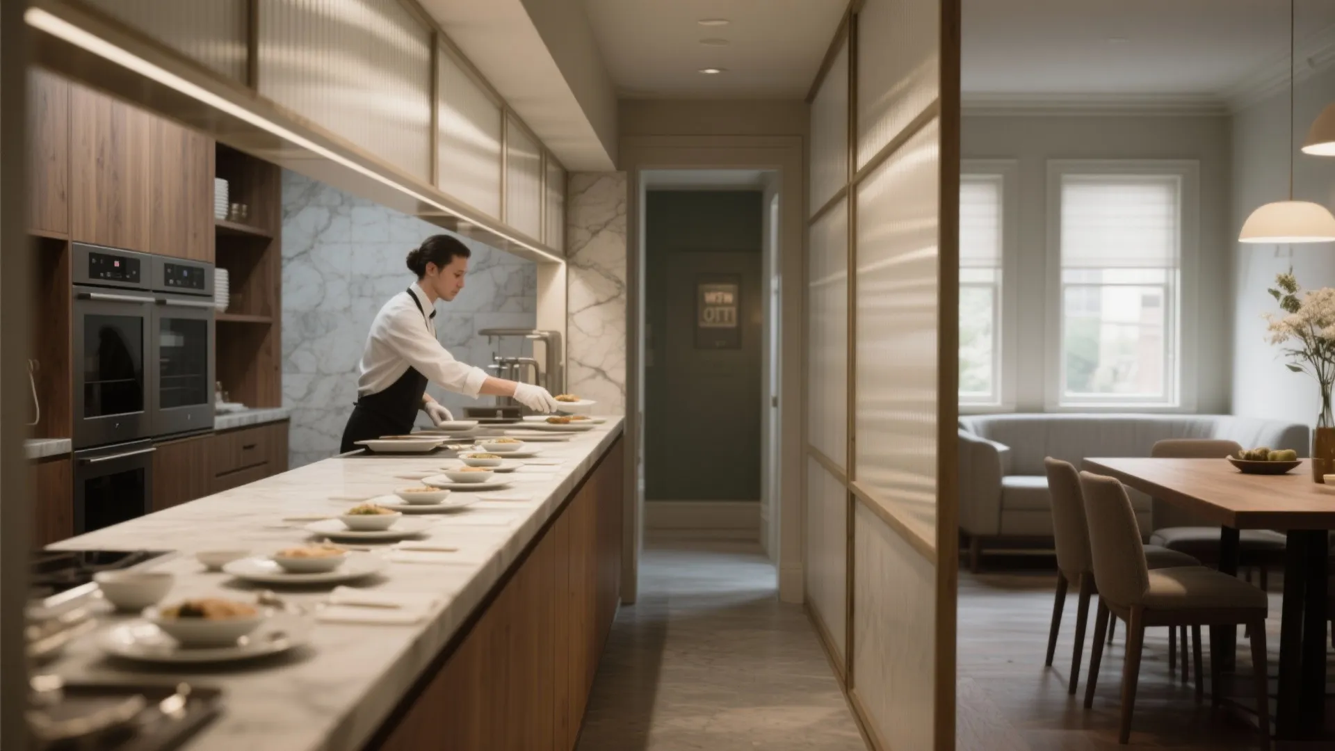 3. Pass-Through Counter that Doubles as Service Station