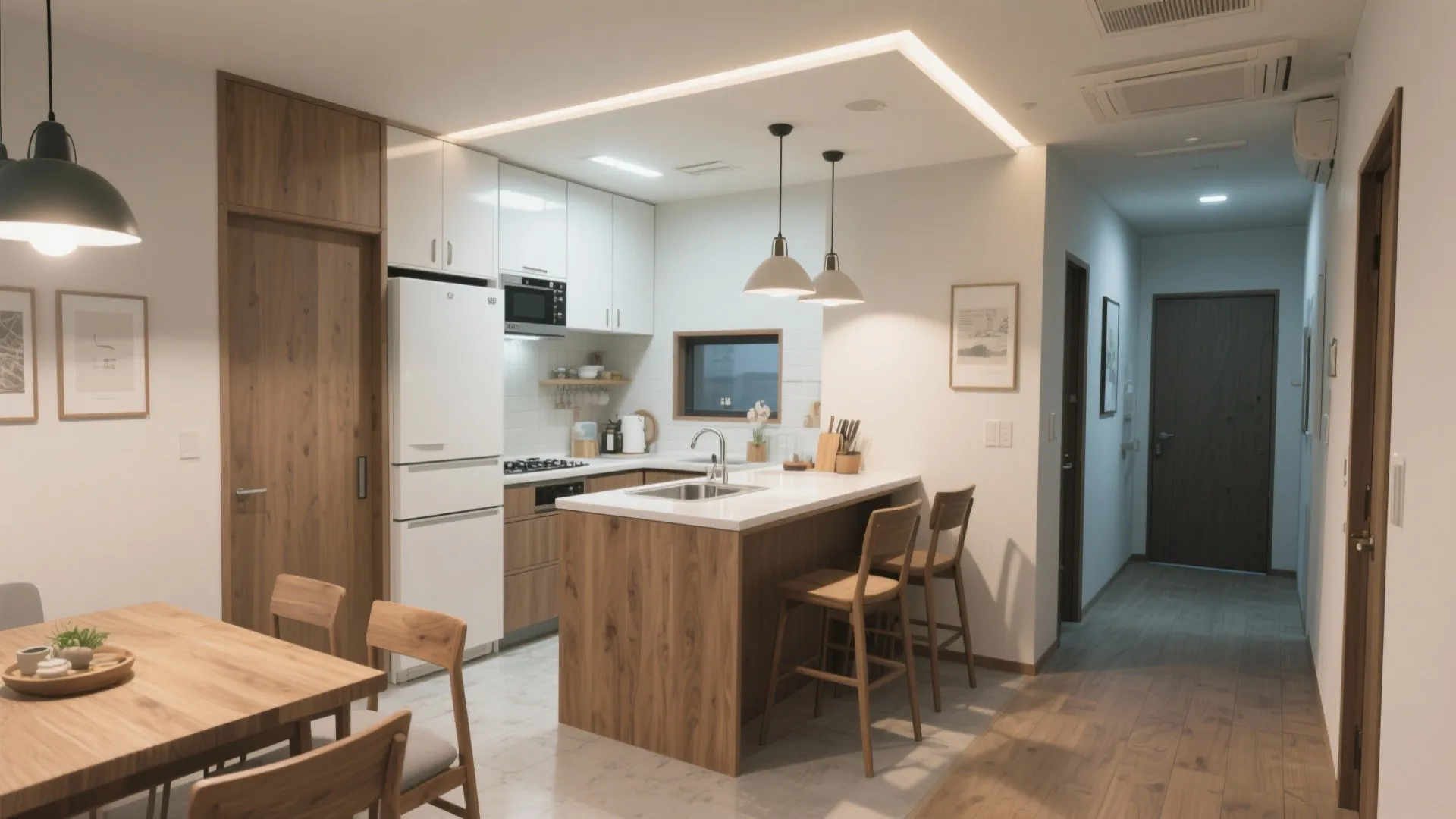 キッチンは通り抜け型に、家事の“円”をつくる（動線規画＋日本都市）