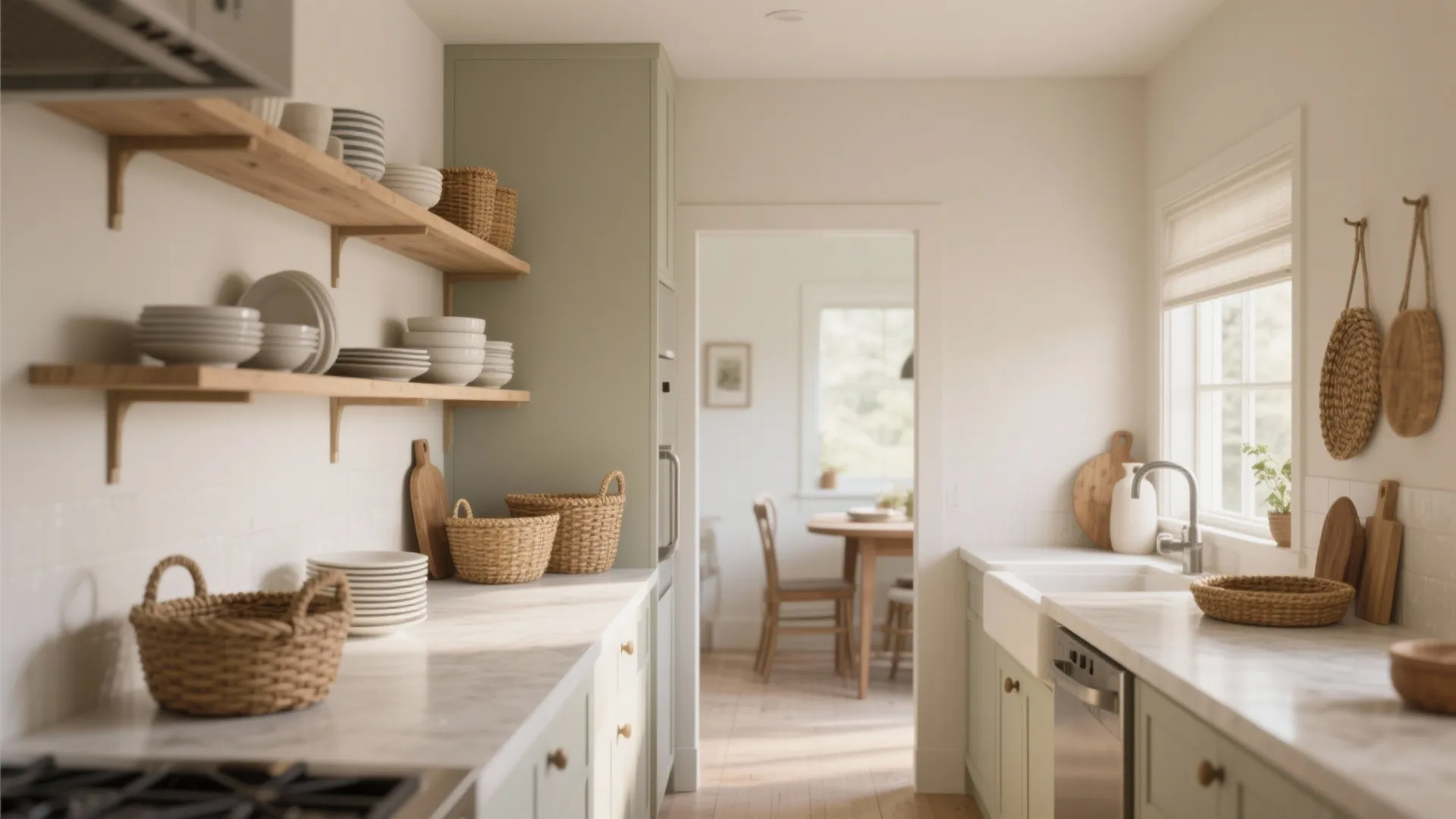 1. Open up one side with pass-through shelving