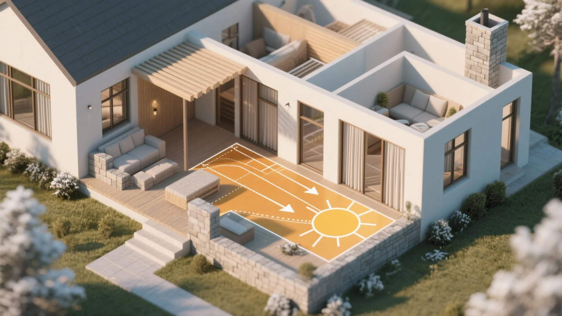 5. Use passive solar design to reduce load