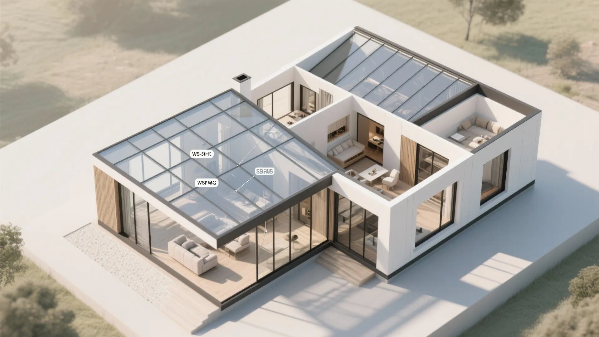 3) Passive solar zoning with smart glazing ratios
