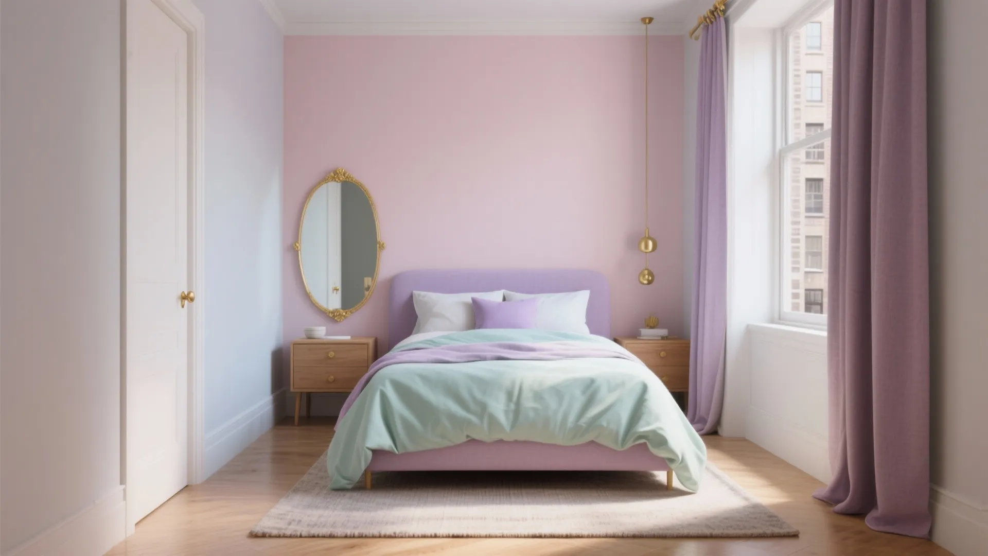 1. Soft Pastel Color Palette with Accent Gold