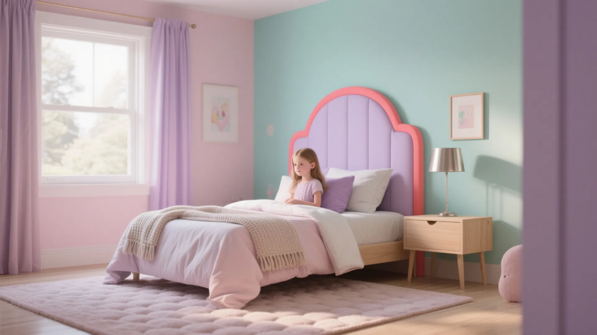 Soft Pastel Layers with a Bold Accent