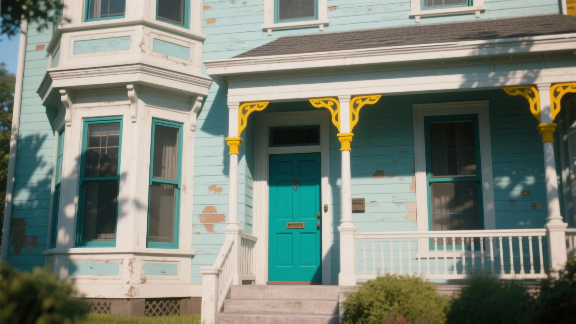 Subdued Pastels with Bold Accents