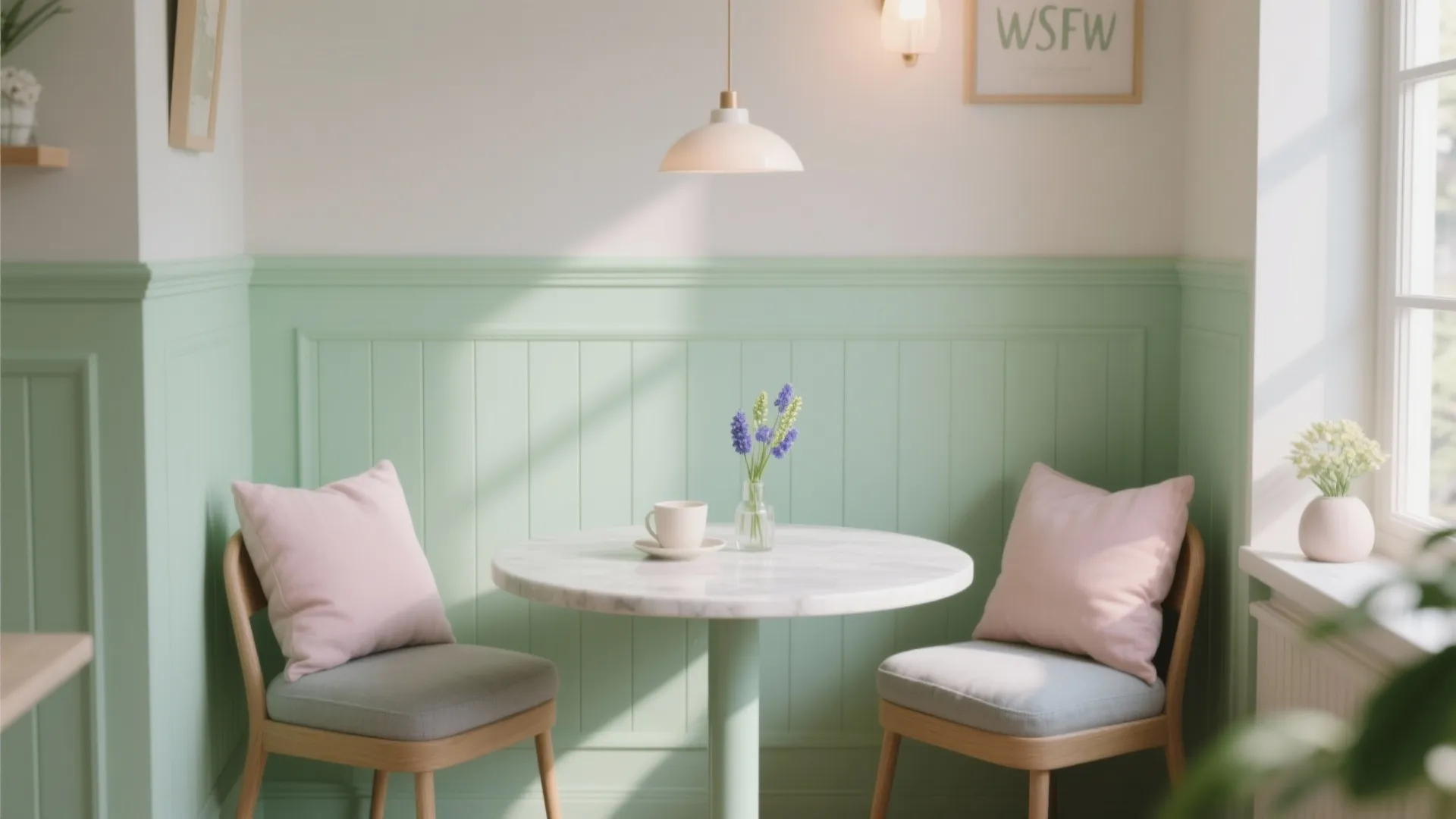 2. Soft pastel accents for a gentle lift