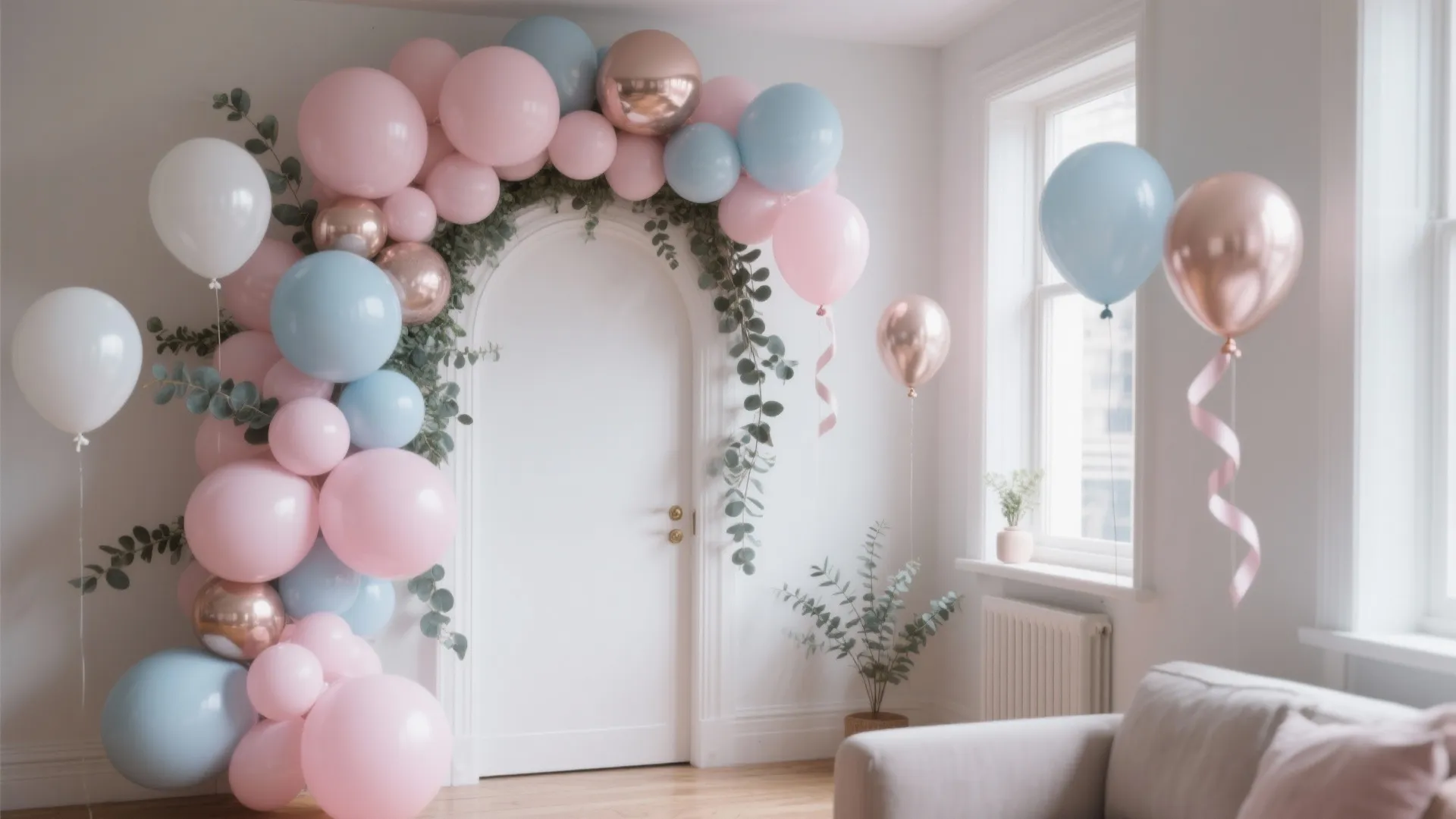 Pastel Balloon Garland & Organic Arch