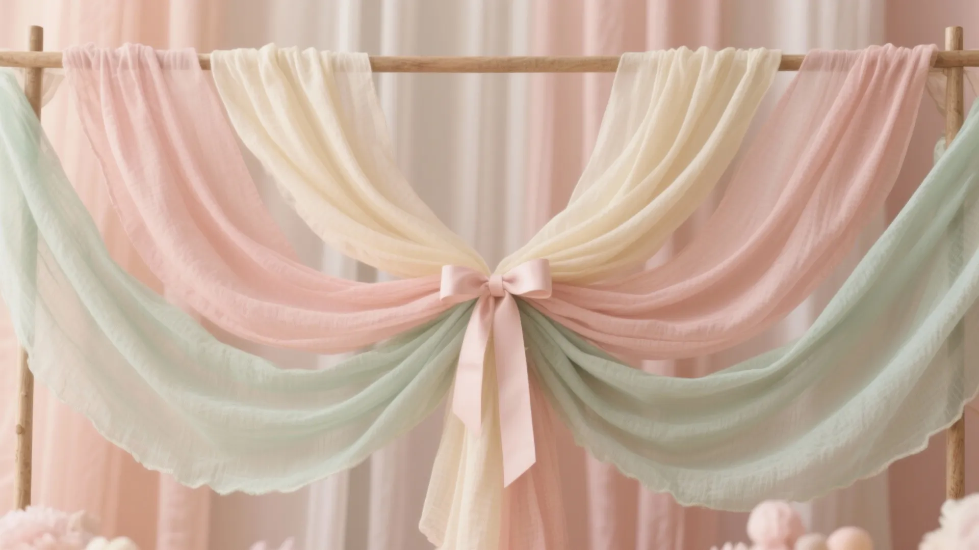 Soft Pastel Backdrops with Layered Textiles