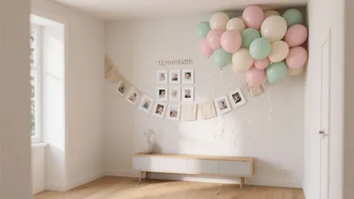 Soft Pastel Nursery with Photo Gallery Wall