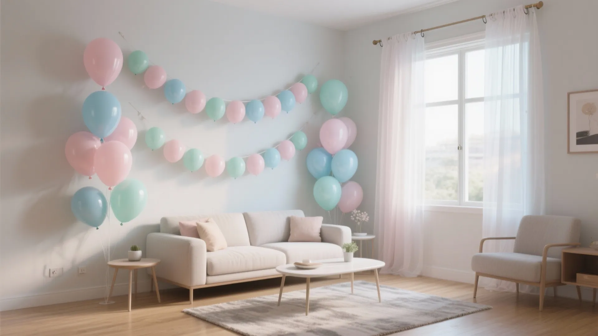 Soft Pastels + Layered Balloon Backdrop