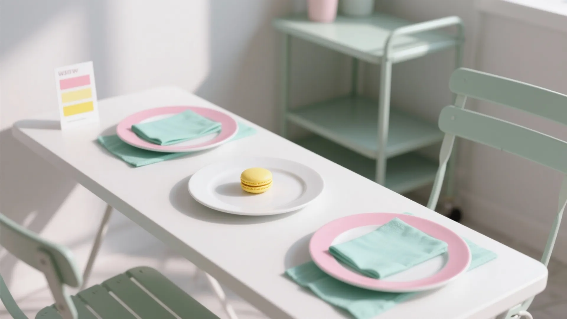 Soft Pastel Color Blocking Plates