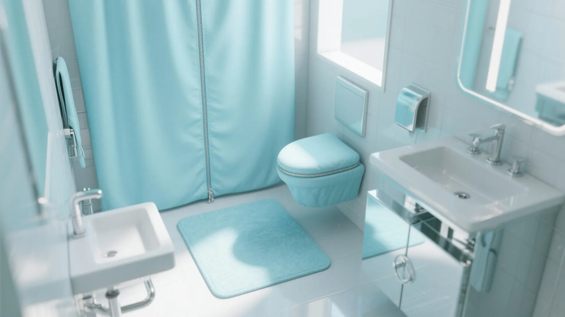 4. Pastel Blue for Small Bathrooms