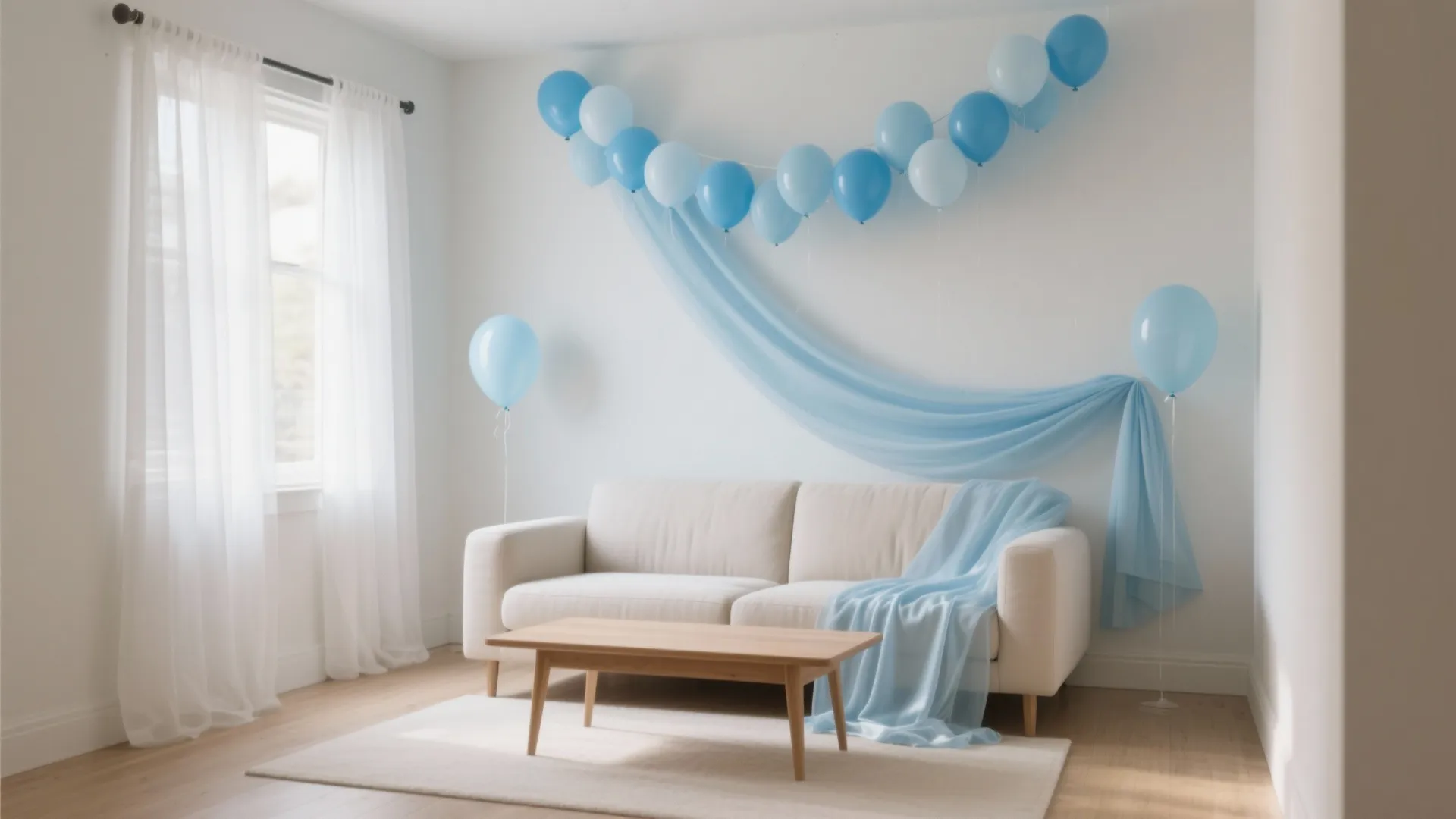 Pastel Blues with Layered Whites for an Instant Backdrop