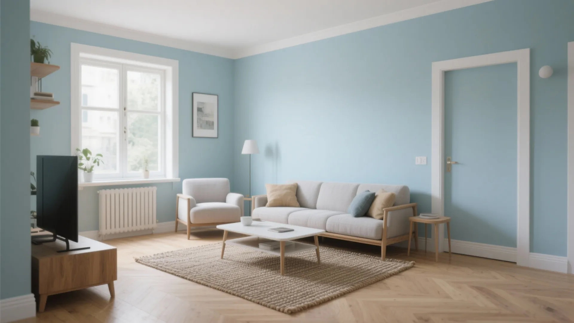 Soft Pastel Blue Walls