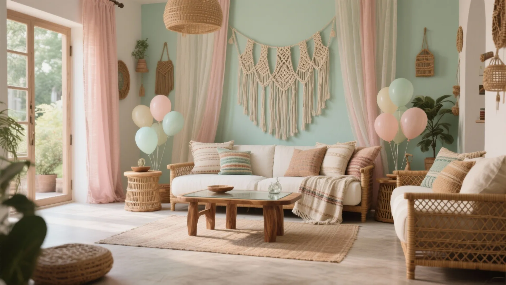 Pastel Boho with Handloom Accents