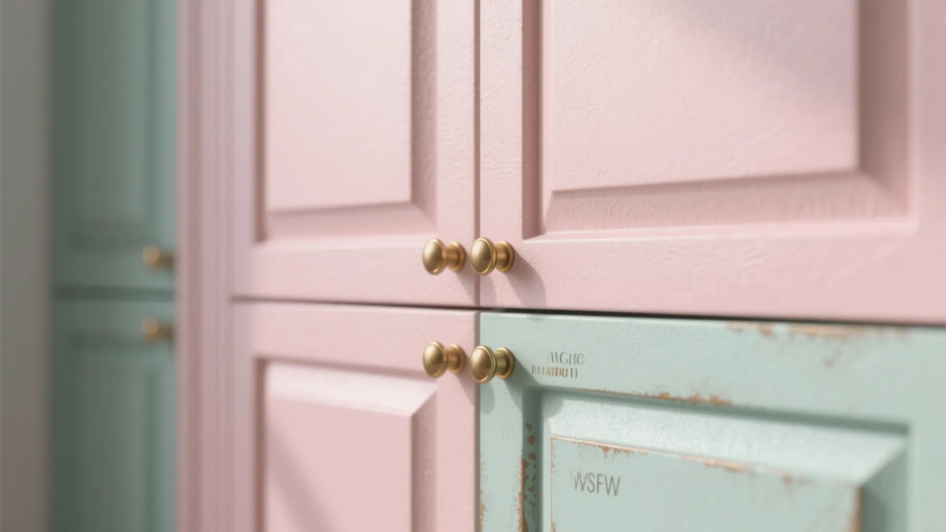 4. Pastel Palette with Brass Hardware