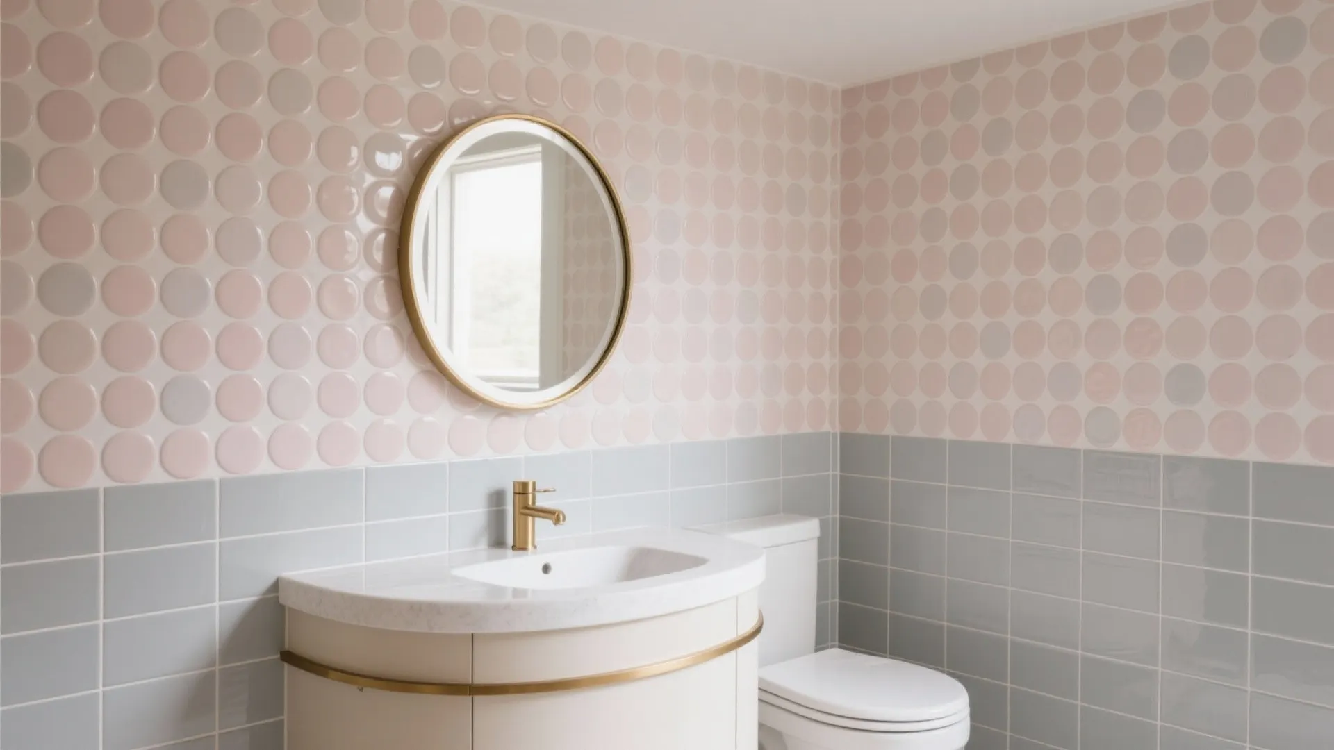 Soft bubble mosaics in pastel tones