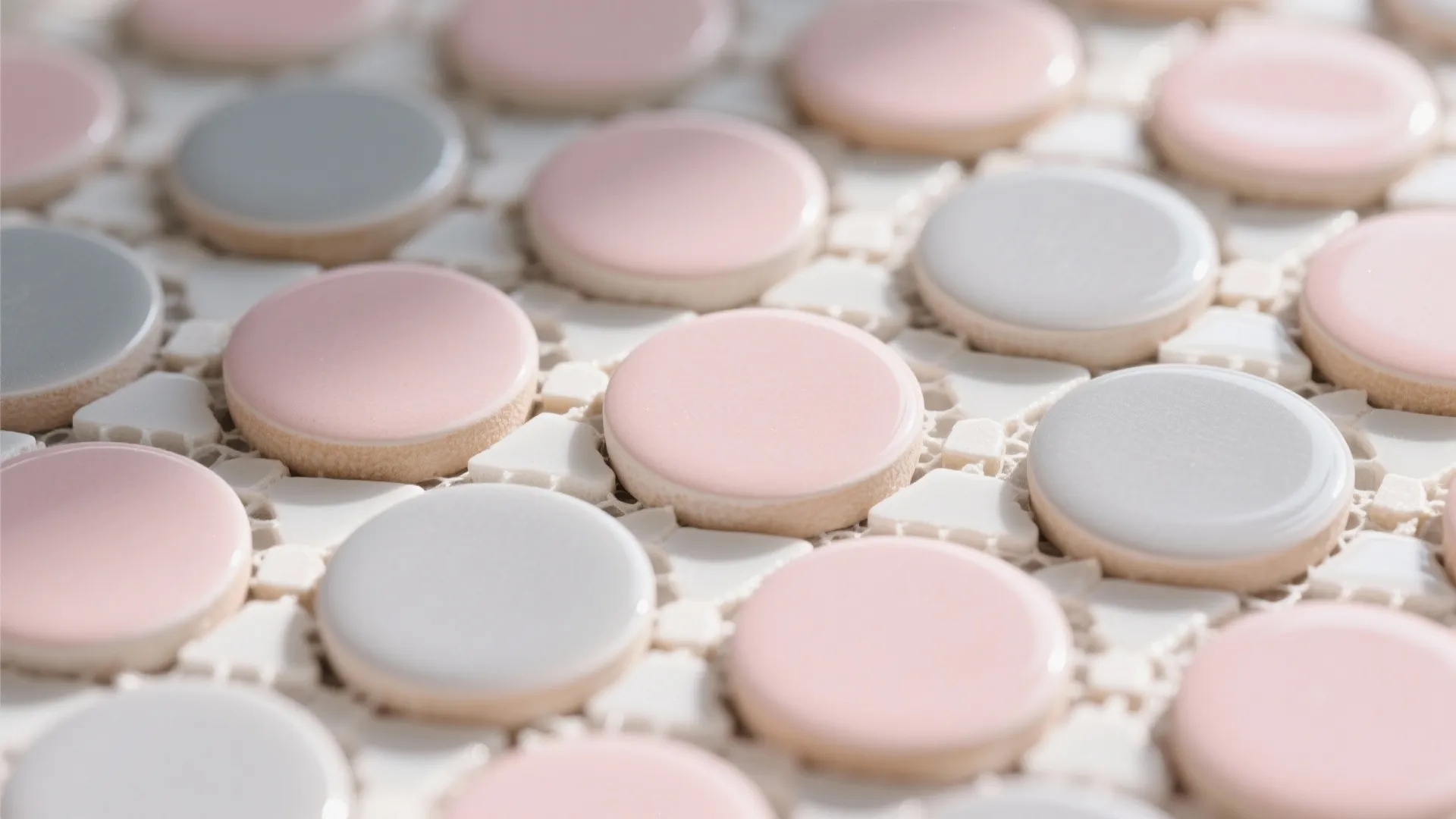Soft bubble mosaics in pastel tones