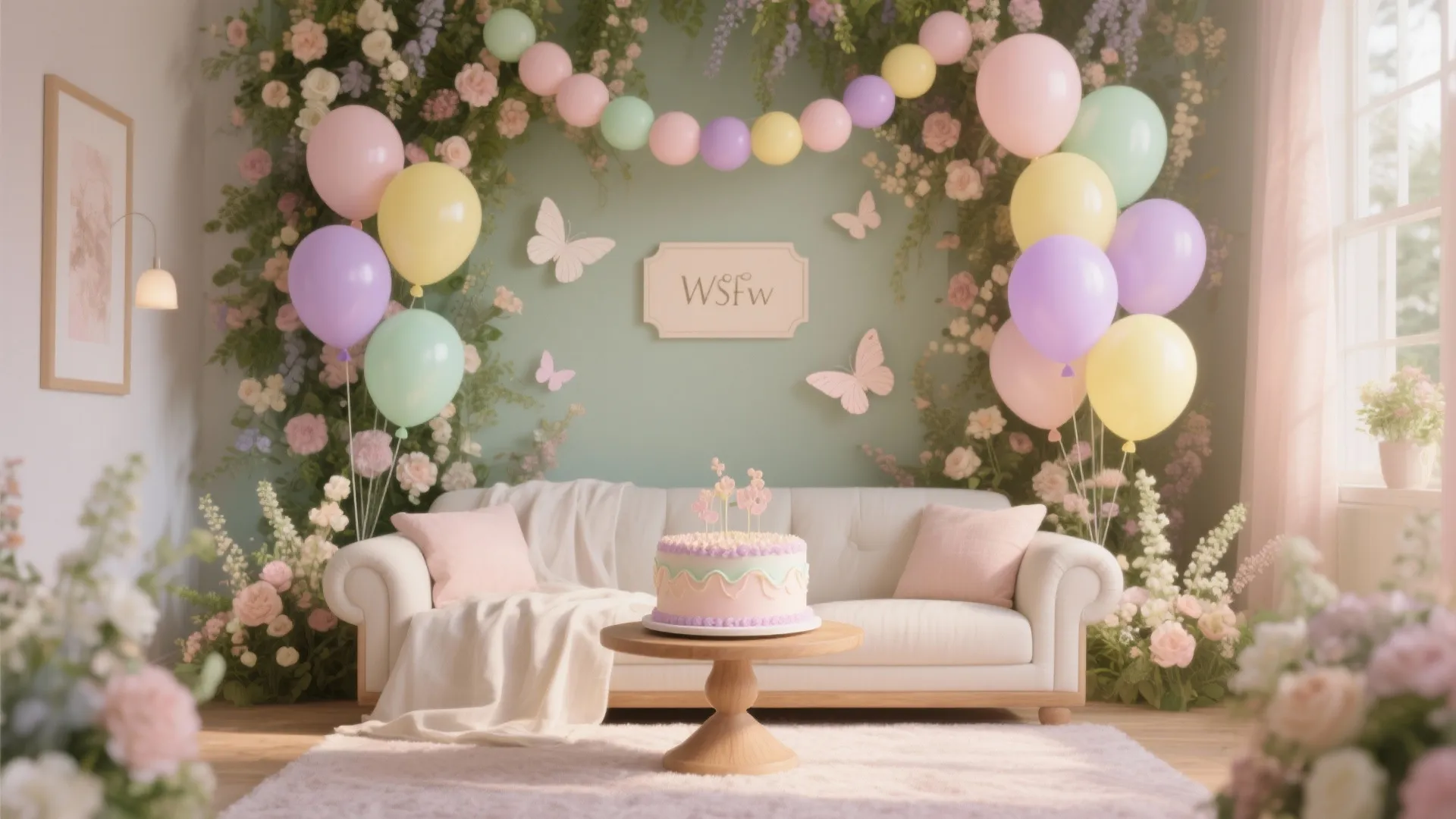 Pastel Garden Party with Butterflies