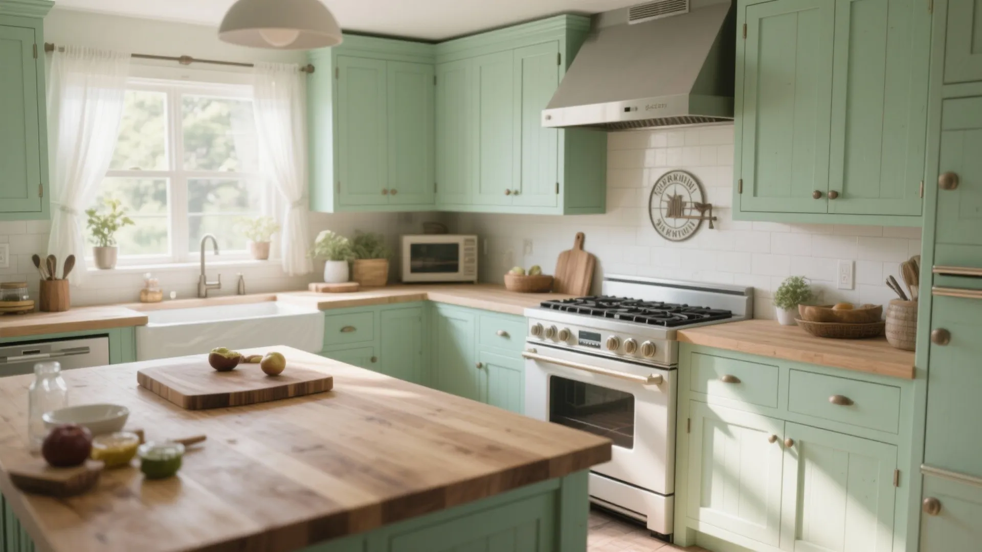 9. Soft Pastel Painted Cabinets