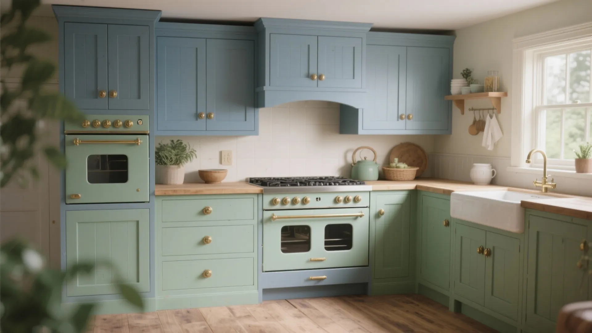 9. Soft Pastel Cabinet Colors