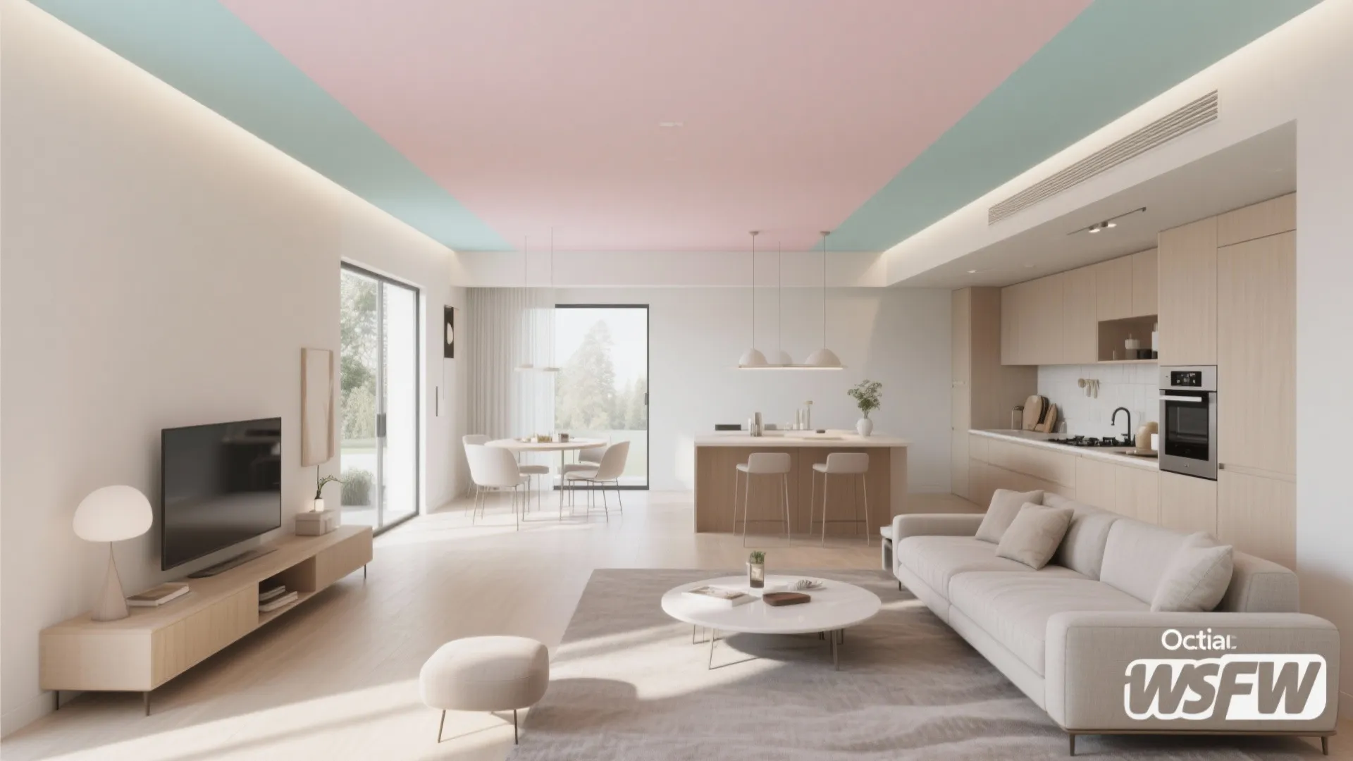 5. Contrasting Ceiling Color