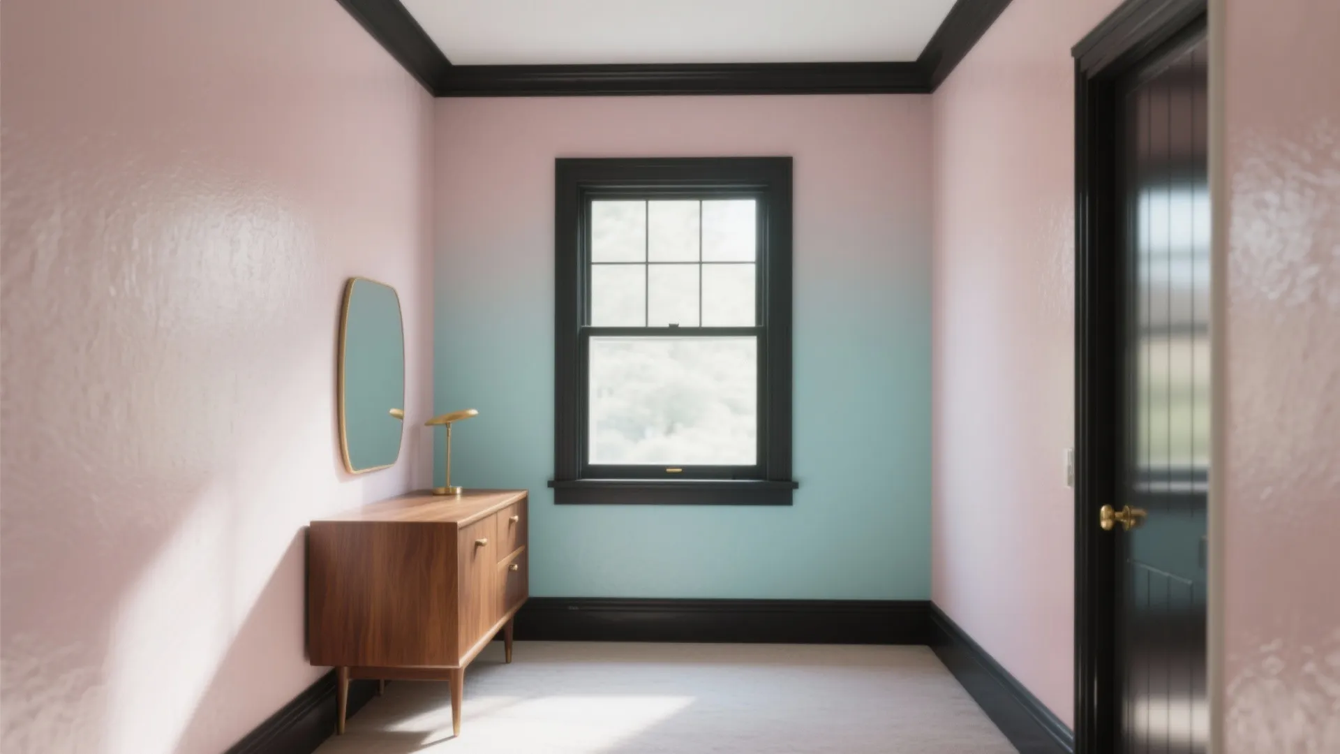 4. Muted Pastels with Charcoal Anchors