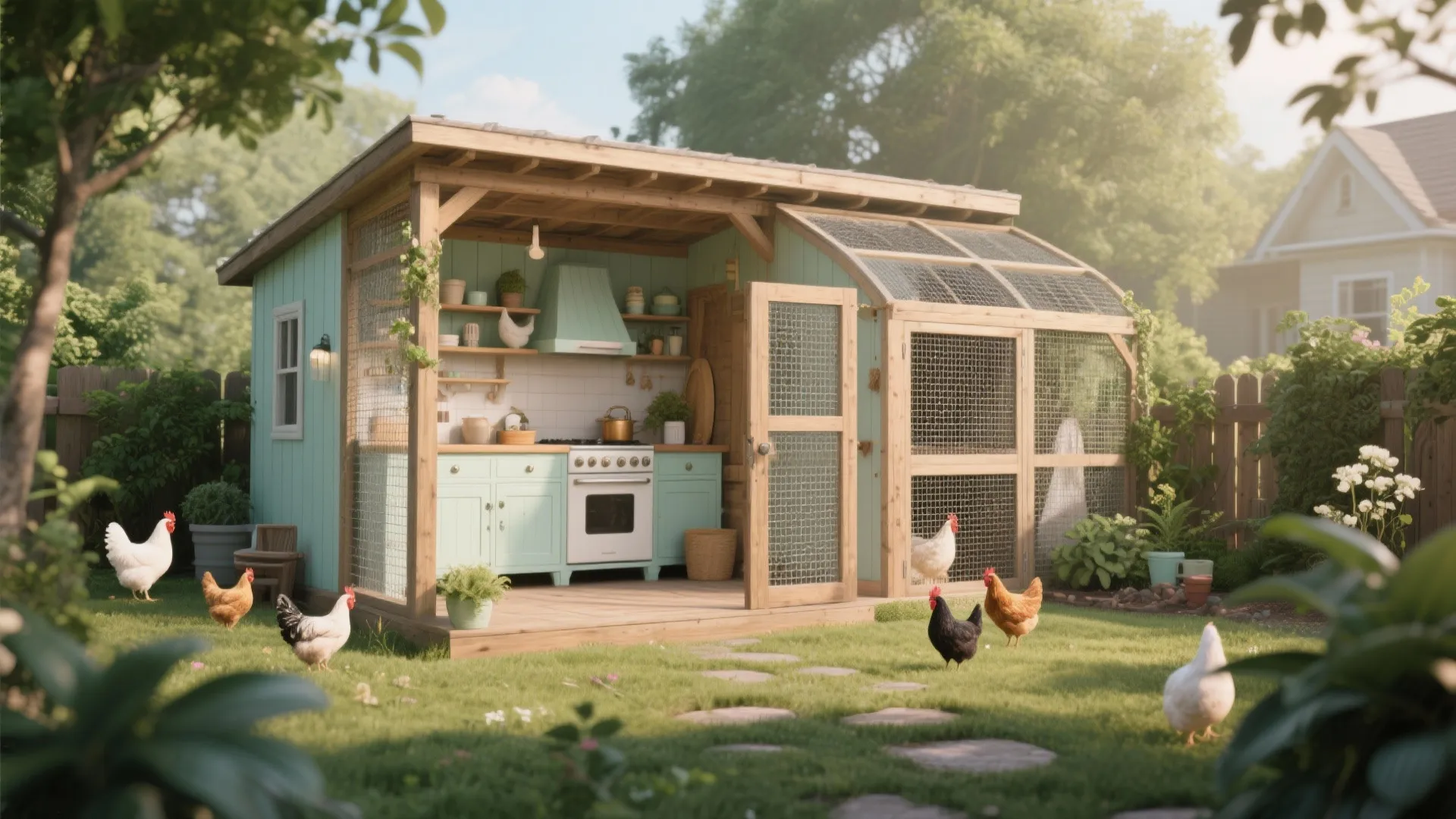 Small Chicken House and Run: Design Ideas for Backyard Poultry: 1 Minute to Plan Your Small Chicken Coop with Zero Fuss