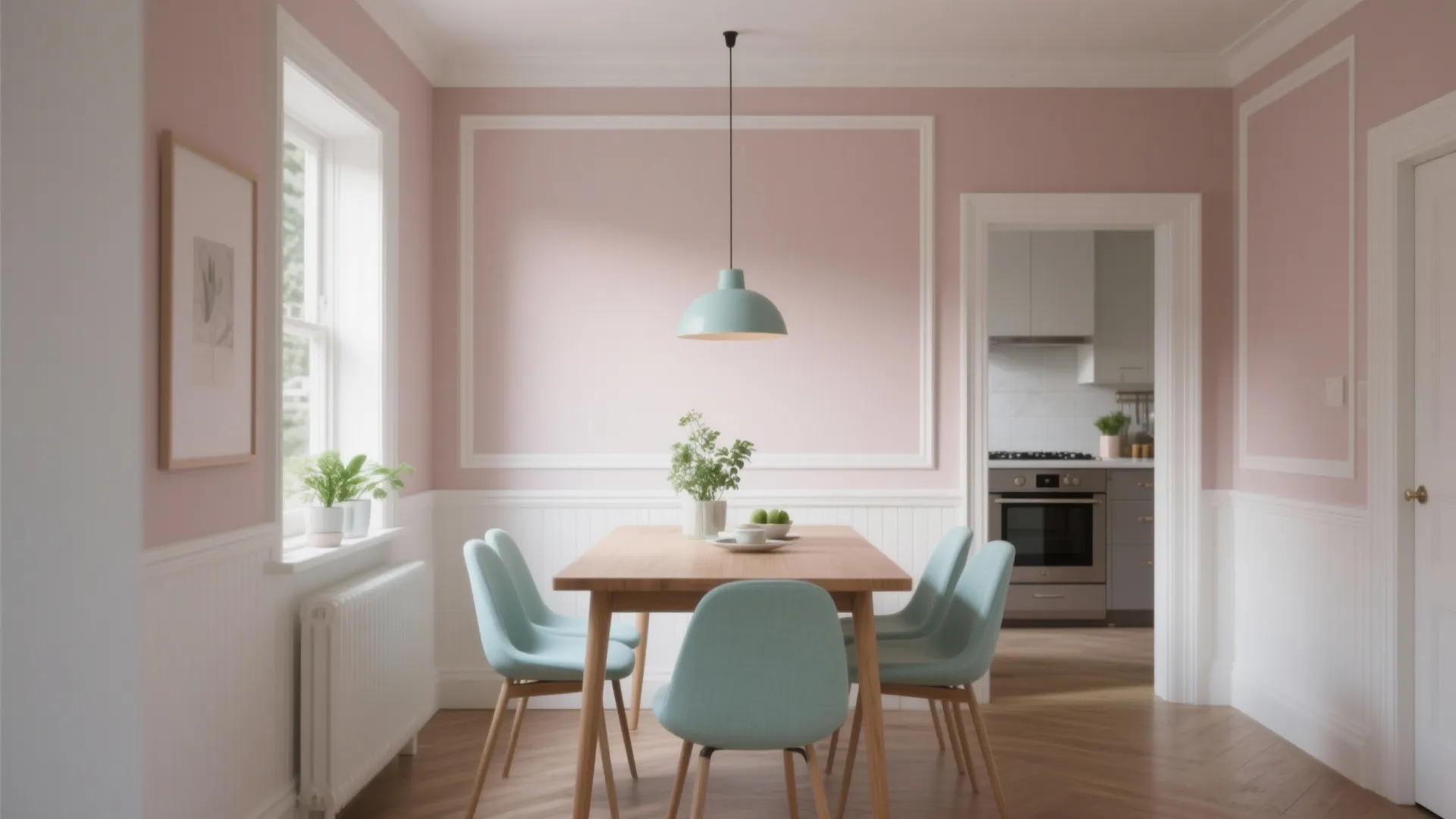 3. Soft Pastels with High-Contrast Trim