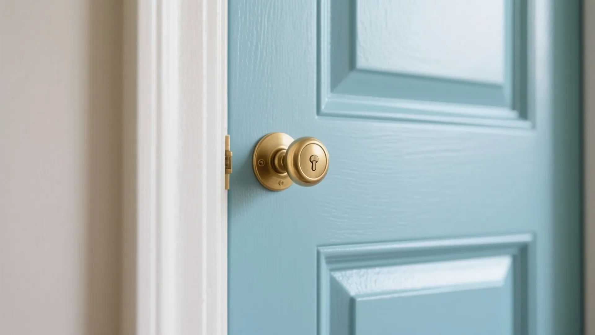 Pastel Door Pop With Neutral Walls