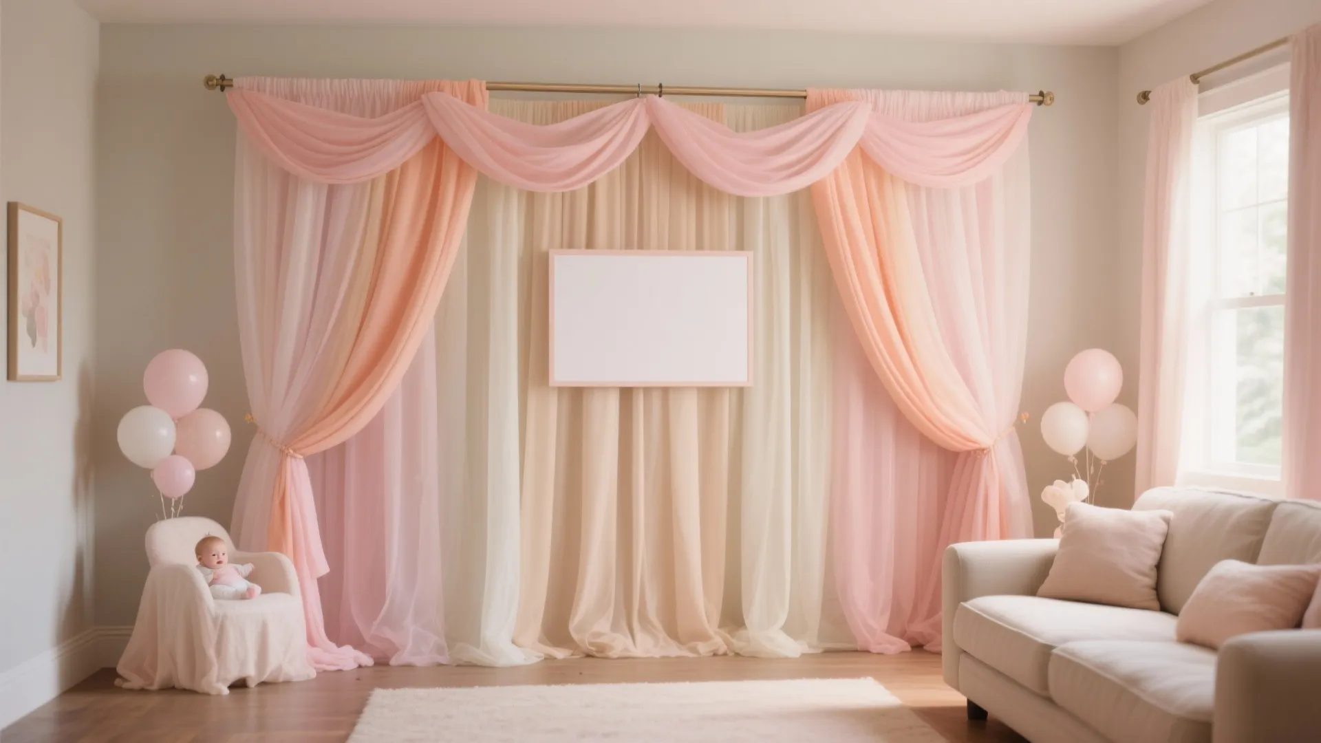 Soft Pastels and Layered Drapery