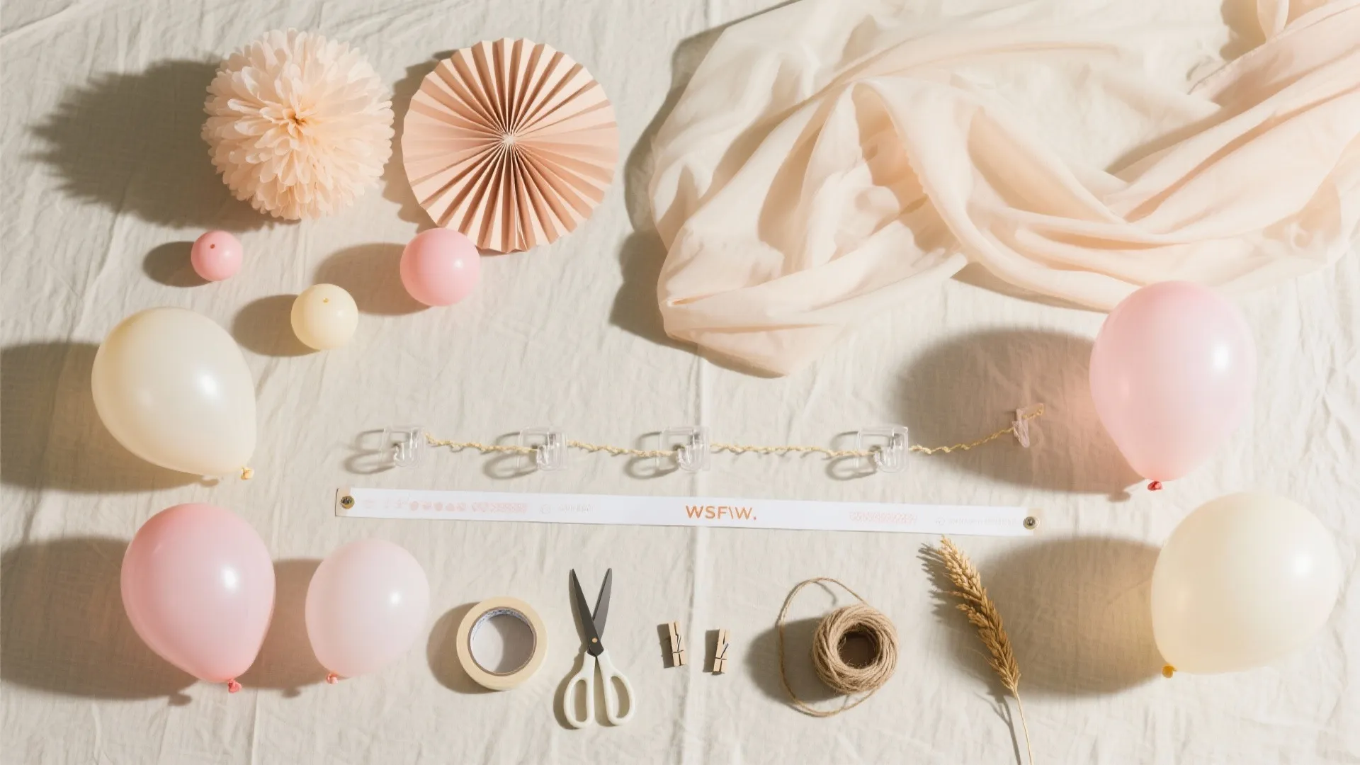 Pastel Balloon Cloud + Fabric Backdrop