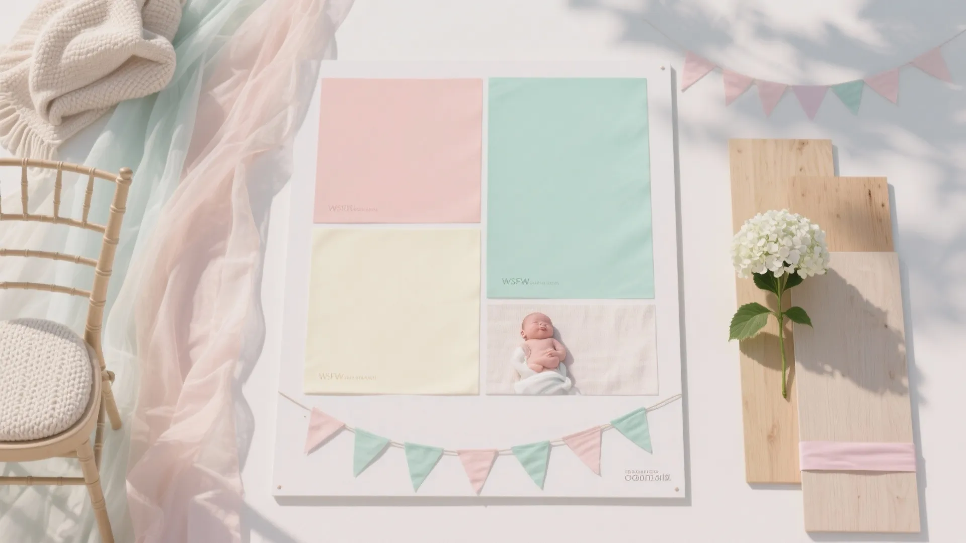 Soft Pastel Palette with Layered Textures