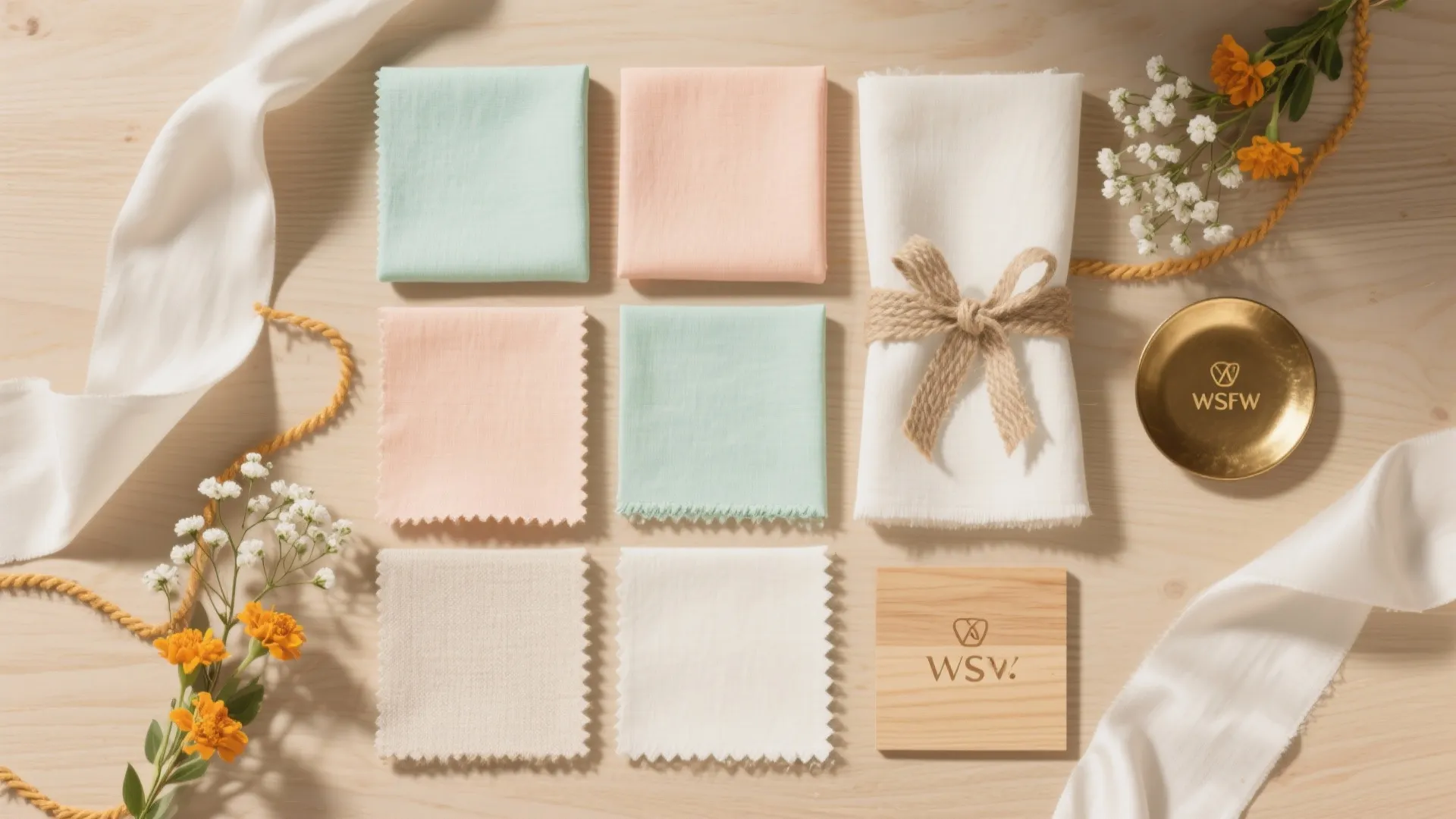 Soft Pastel Palette with Floral Accents