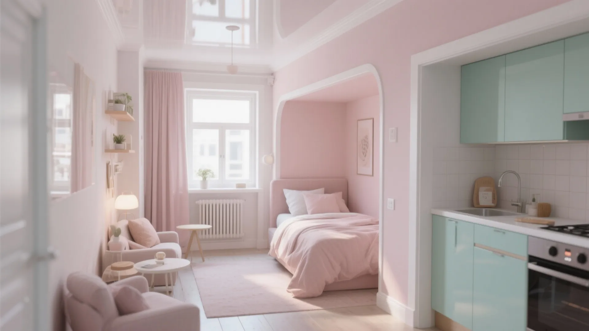 4. Pastel Flow for Small Homes