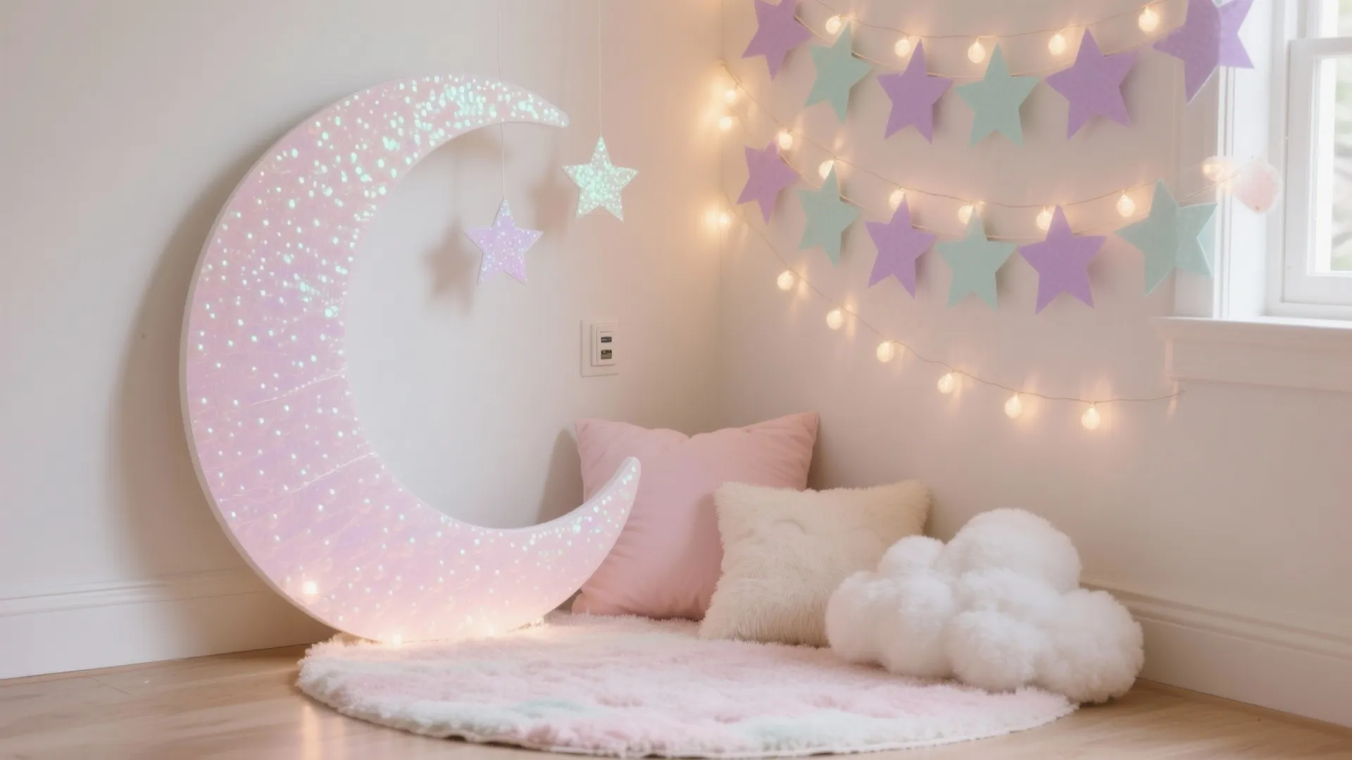 “Two the Moon” Pastel Galaxy Nook