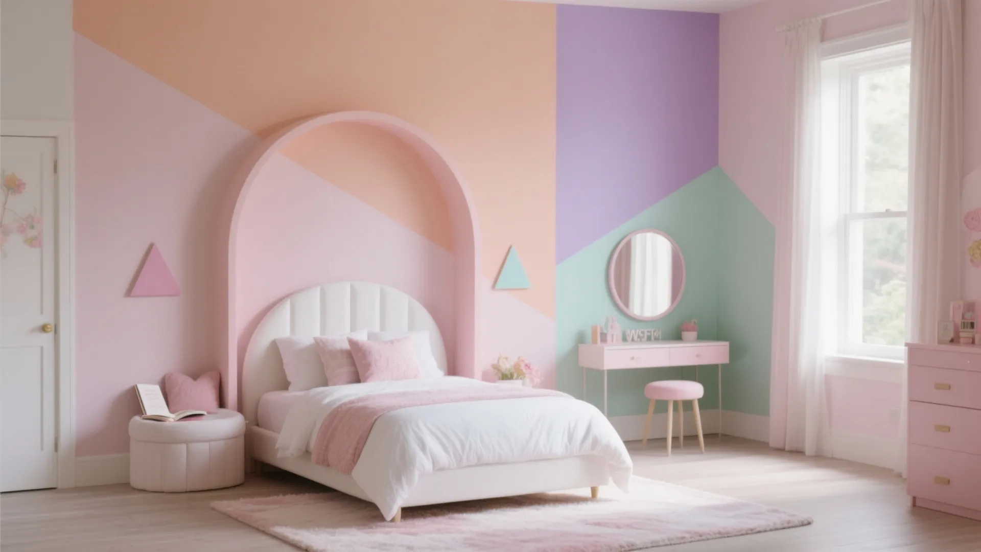Geometric Pastel Mural (Color-Blocking Without the Chaos)