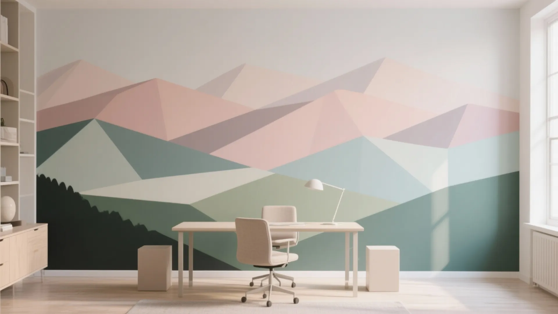 Abstract landscape wall