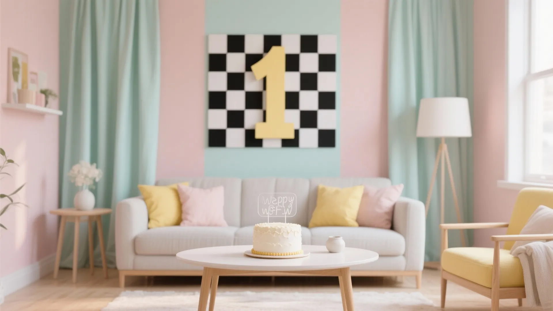 Soft Pastel Palette with Graphic Pops