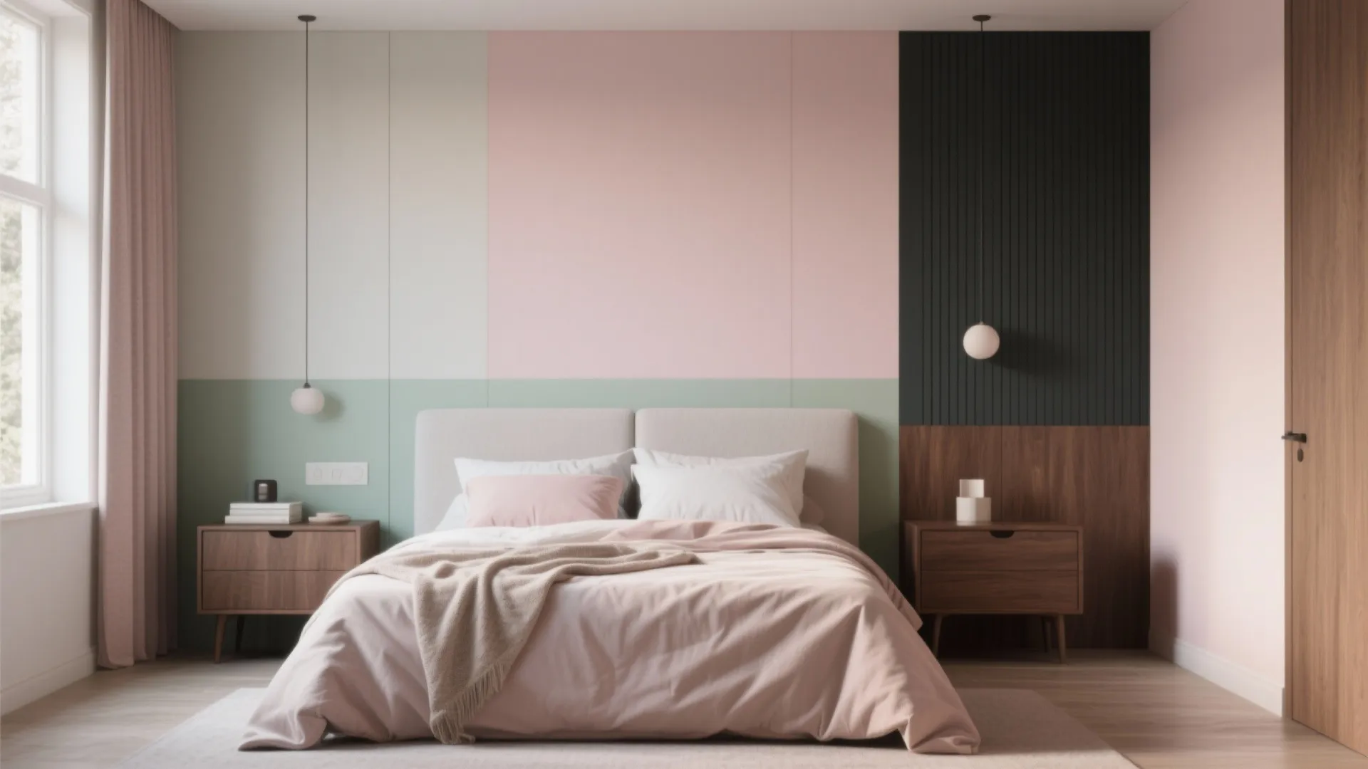 3. Pastel Harmony with Contrasting Trim