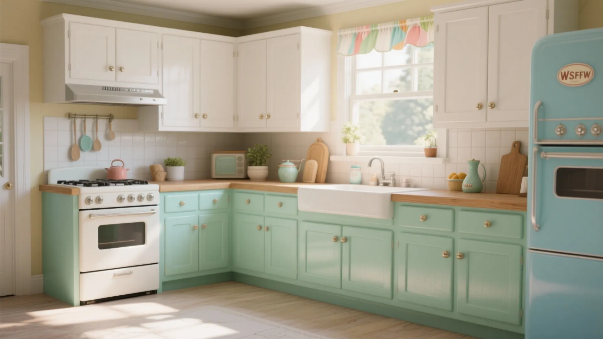 3. Cheerful pastels for vintage charm