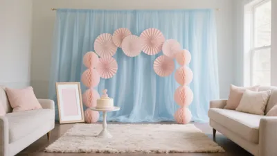 Pastel Baby Shower Living Room Decor Ideas